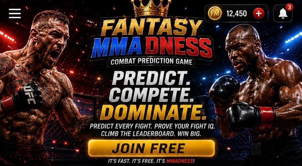 Fantasy MMAdness combat prediction game